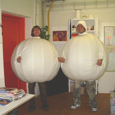 Inflatable costumes snowballs