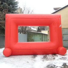 Inflatable red billboard 