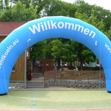 Inflatable arch Willkommen