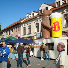 Inflatable bear Beroun brewery