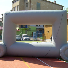 Inflatable grey billboard