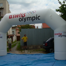 Inflatable arch Swiss Olympic