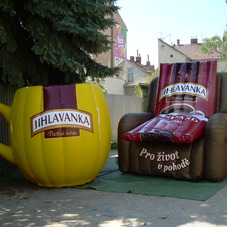 Inflatable chair and cup Jihlavanka