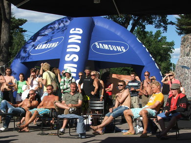Ilmatäytteiset teltta Samsung