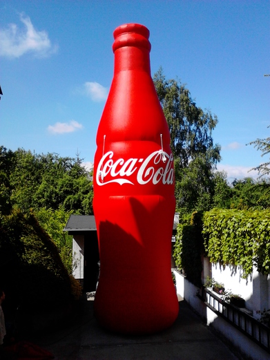 Inflatable bottle Coca Cola