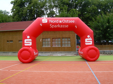 Inflatable arch Sparkasse