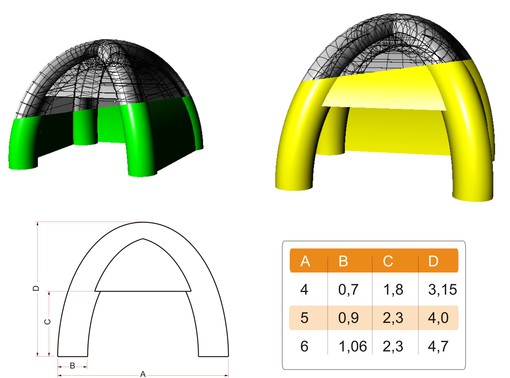 Four-legged tent